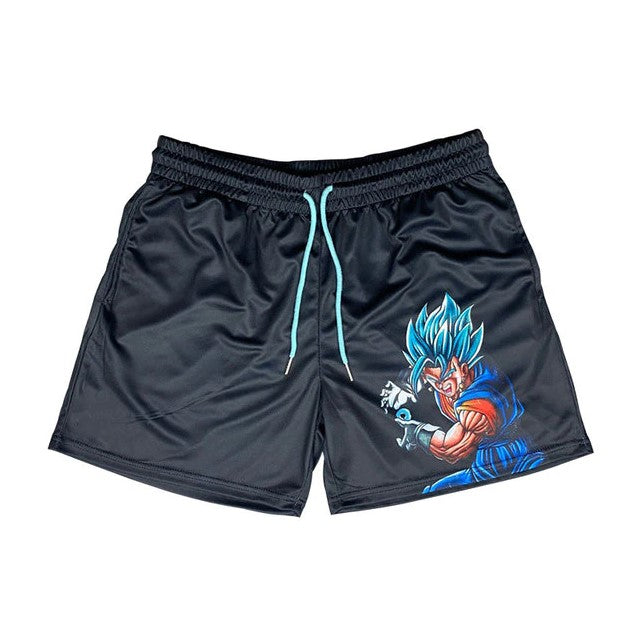 LIMITED DRAGONBALL SUPER SAIYAN GOD GOGETA GYM SHORTS