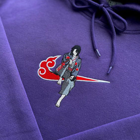 Limited Naruto Akatsuki Cloud Itachi Uchiha EMBROIDERED ANIME HOODIE