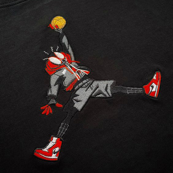 LIMITED Spider-Man Miles Morales Jumpman EMBROIDERED HOODIE