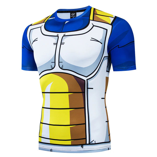 Dragon-ball Inspired Athletic Compression Shirt