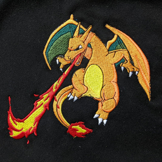 LIMITED Fire Type EMBROIDERED ANIME HOODIE