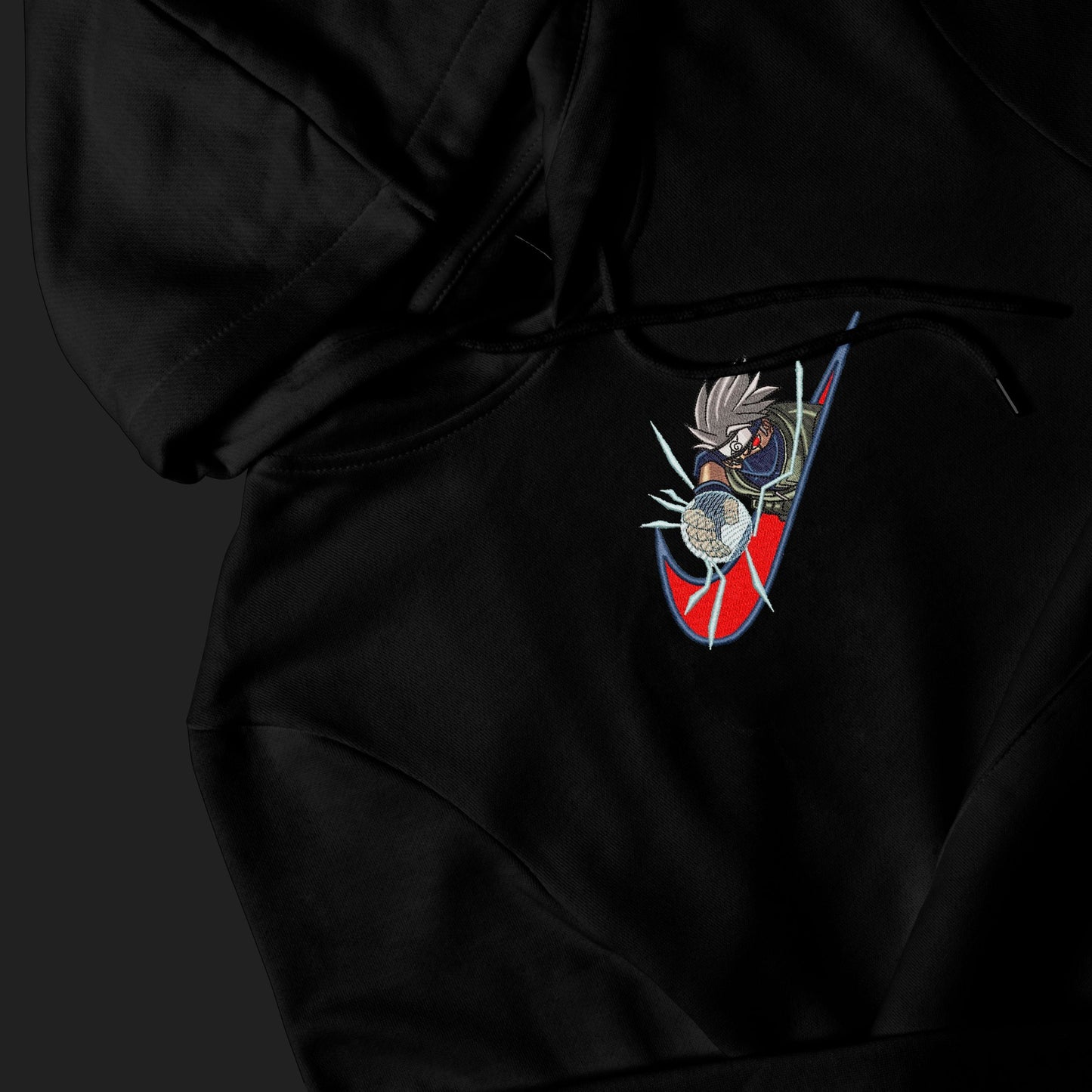 LIMITED NARUTO KAKASHI RAGE EMBROIDERED HOODIE