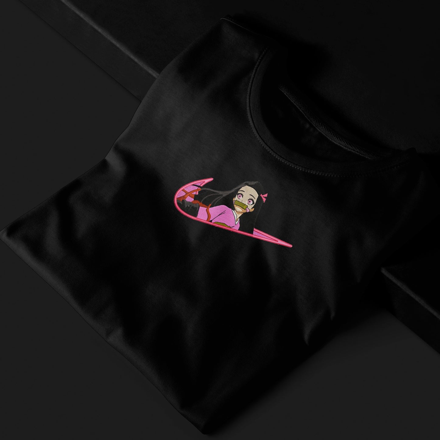 Limited Demon Slayer X Nezuko Kamado Embroidered Anime T-Shirt